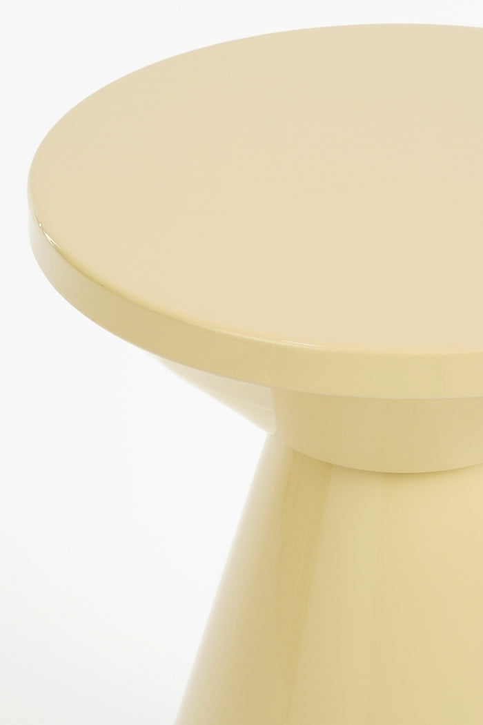 Mica Decorations Jim Bijzettafel - H45 x Ø31 cm - IJzer - Beige