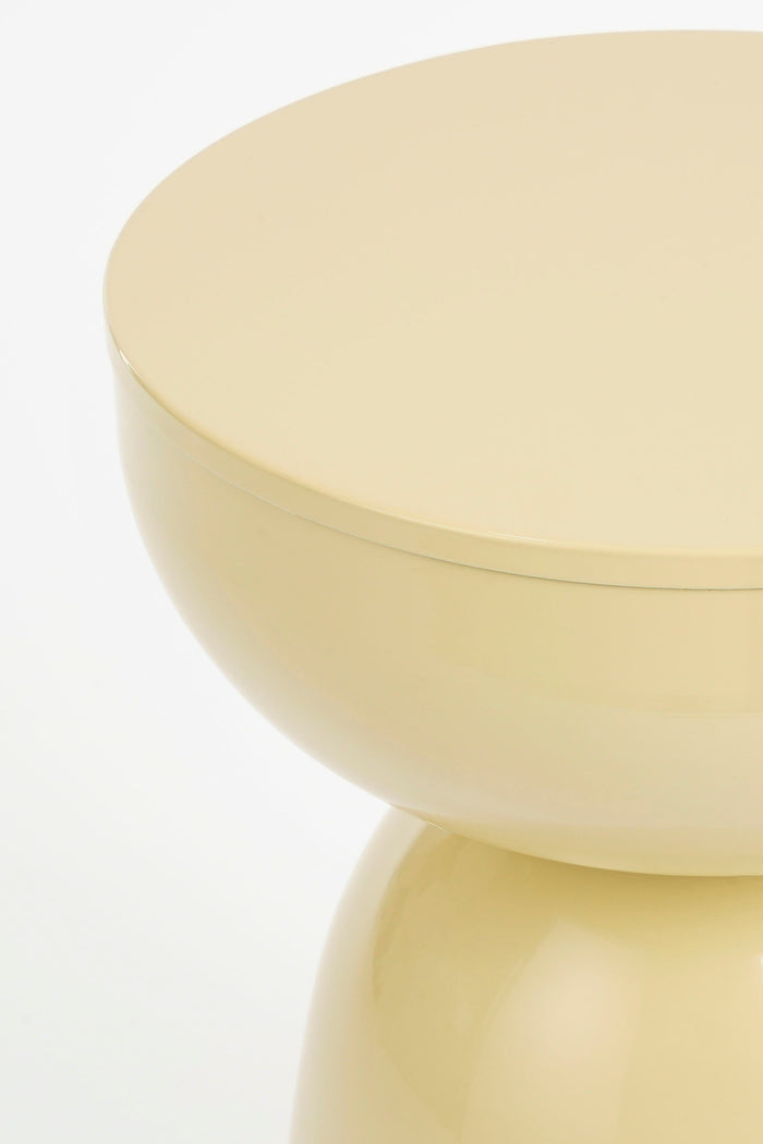 Mica Decorations Elliot Bijzettafel - H45 x Ø32 cm - IJzer - Beige