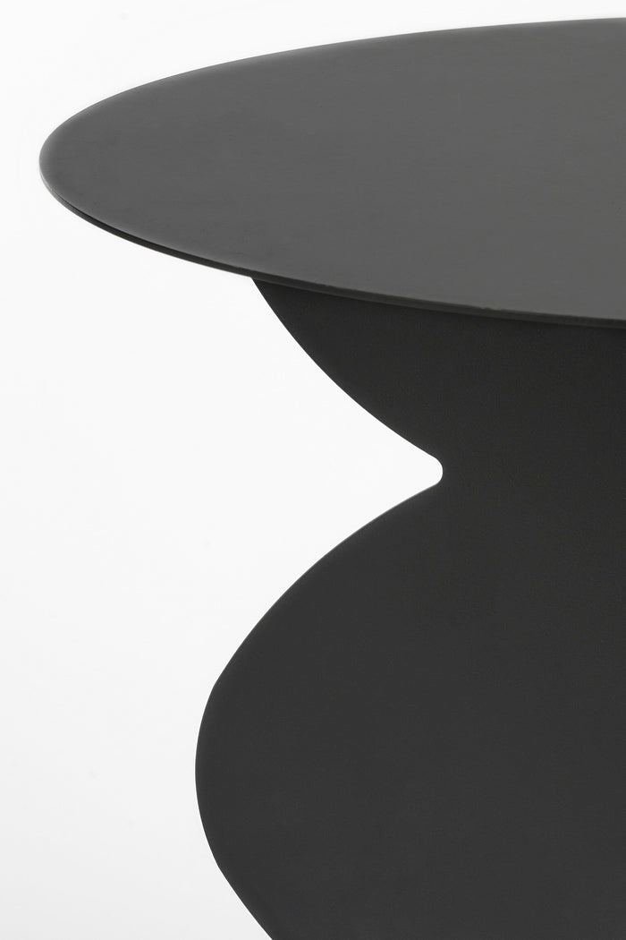 Mica Decorations Rafi Bijzettafel - H40 x Ø45 cm - IJzer - Zwart