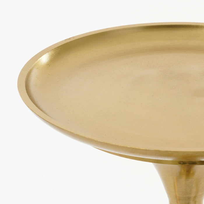 Mica Decorations Bijzettafel - H57 x Ø25 cm-Gerecycled Aluminium-Goud