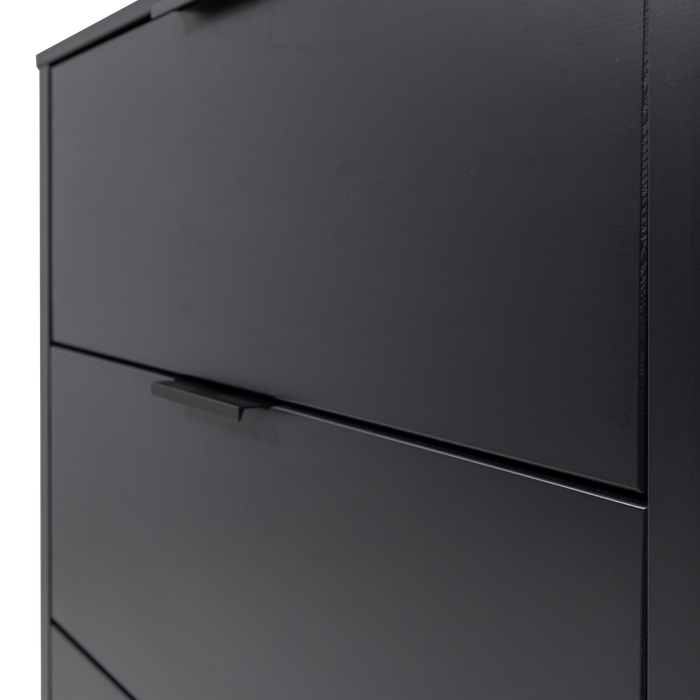 WOOOD Gunnar Ladekast - Grenen - Matzwart - 93x94x52