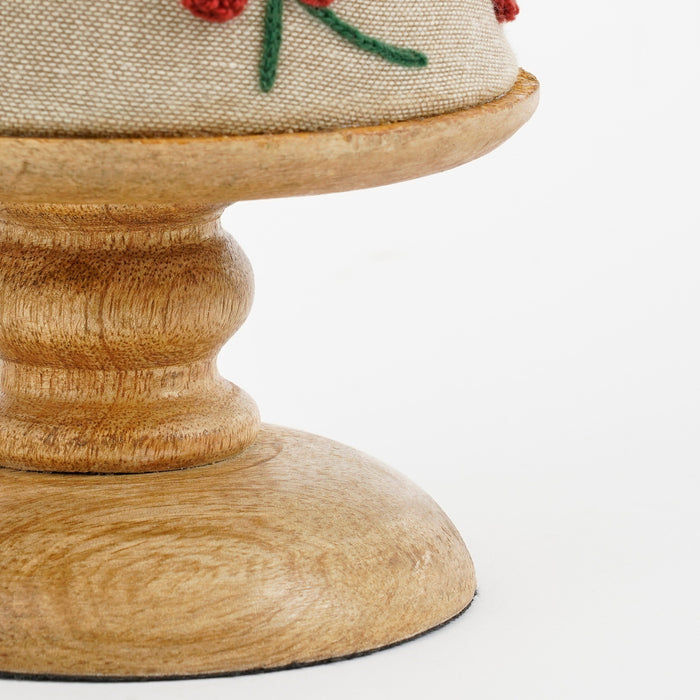 Mica Decorations Decoratie Kerstboom - H55 x Ø12 cm - Mangohout - Rood