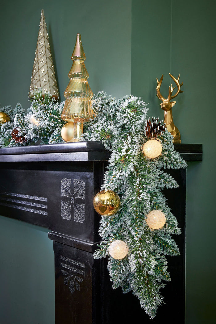 Black Box Trees Kaprun Guirlande met Verlichting-L270 x Ø25 cm-Goud