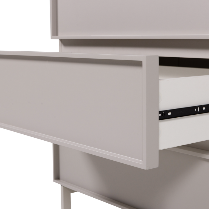 WOOOD Tours Ladekast 4 Lades - Melamine| MDF - Zand - 102x70x42