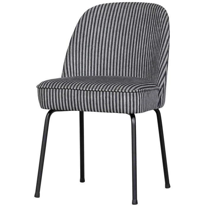WOOOD Vogue Eetkamerstoelen - Polyester - Zwart|Grijs - Set van 6
