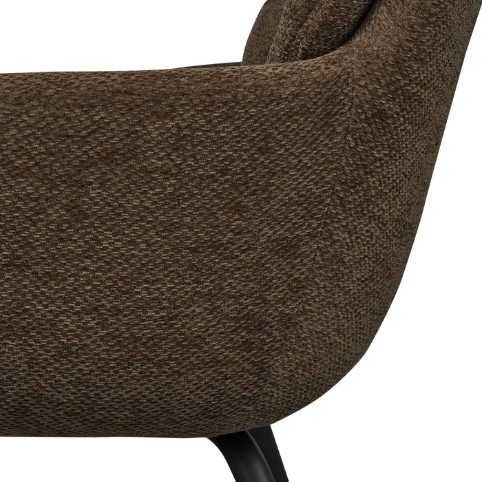WOOOD Runa Eetkamerstoelen - Polyester - Warm Bruin - Set van 6