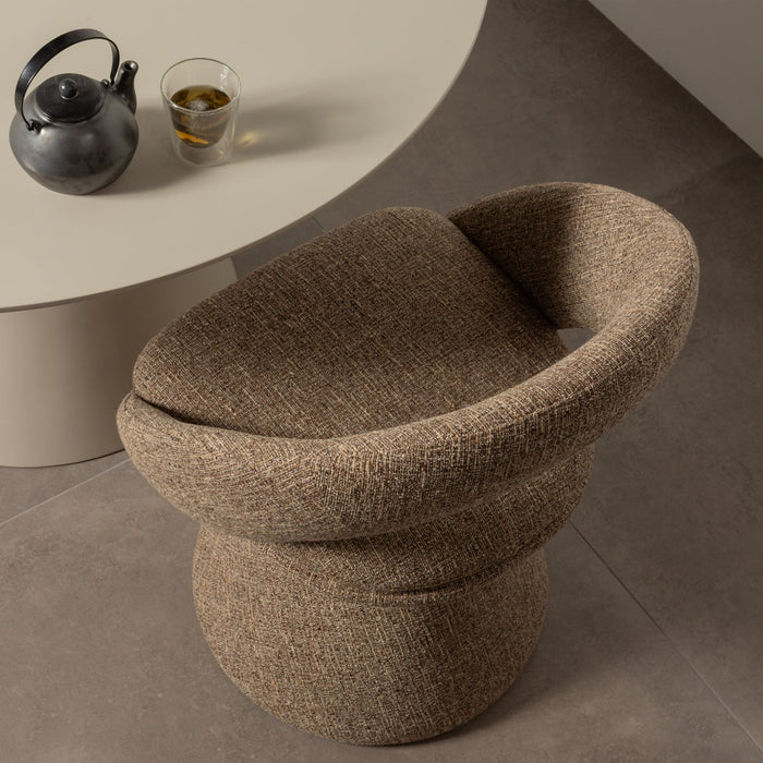 WOOOD Winter Eetkamerstoel - Melange - Zand - Set van 6