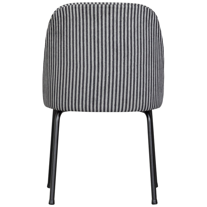 WOOOD Vogue Eetkamerstoelen - Polyester - Zwart|Grijs - Set van 6
