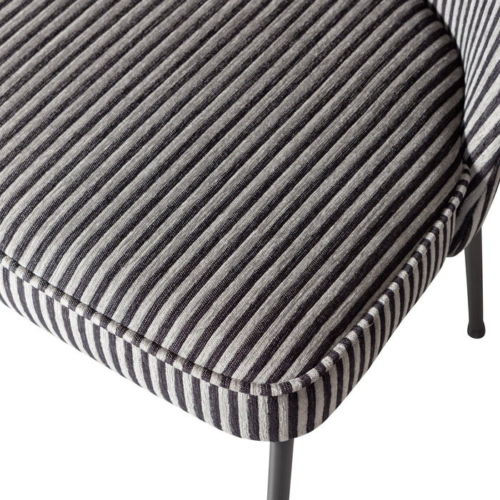 WOOOD Vogue Eetkamerstoelen - Polyester - Zwart|Grijs - Set van 6