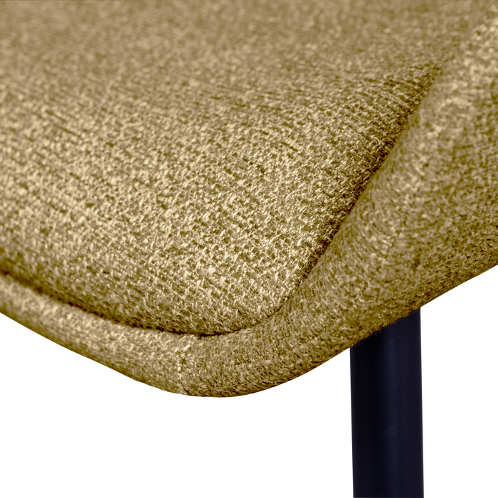 WOOOD Parade Eetkamerstoelen - Melange Stof - Mosterd - Set van 6