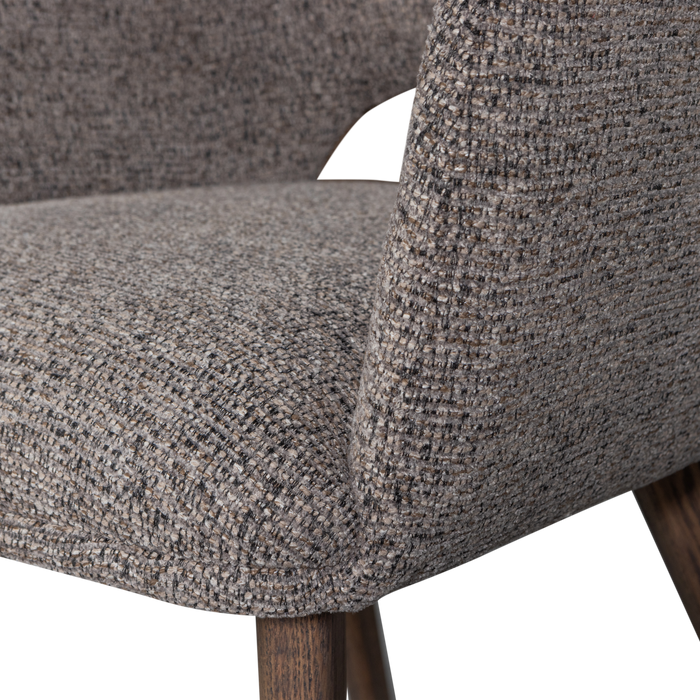 WOOOD Murat Eetkamerstoelen Houten Bruine Poot - Taupe - Set van 6