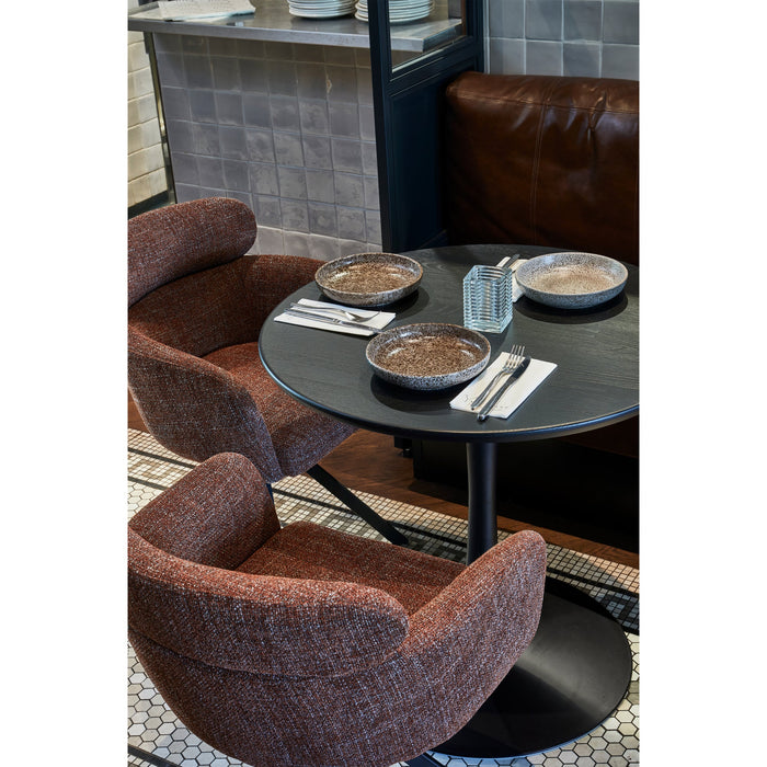 WOOOD Fenne Eetkamerstoelen - Polyester - Chestnut - Set van 6