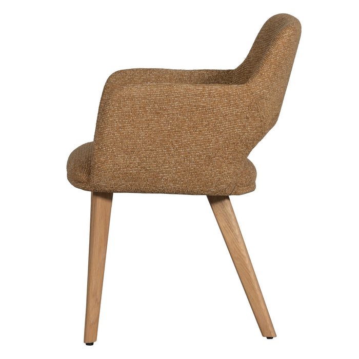 WOOOD Murat Eetkamerstoelen Houten Naturel Poot - Geel - Set van 6