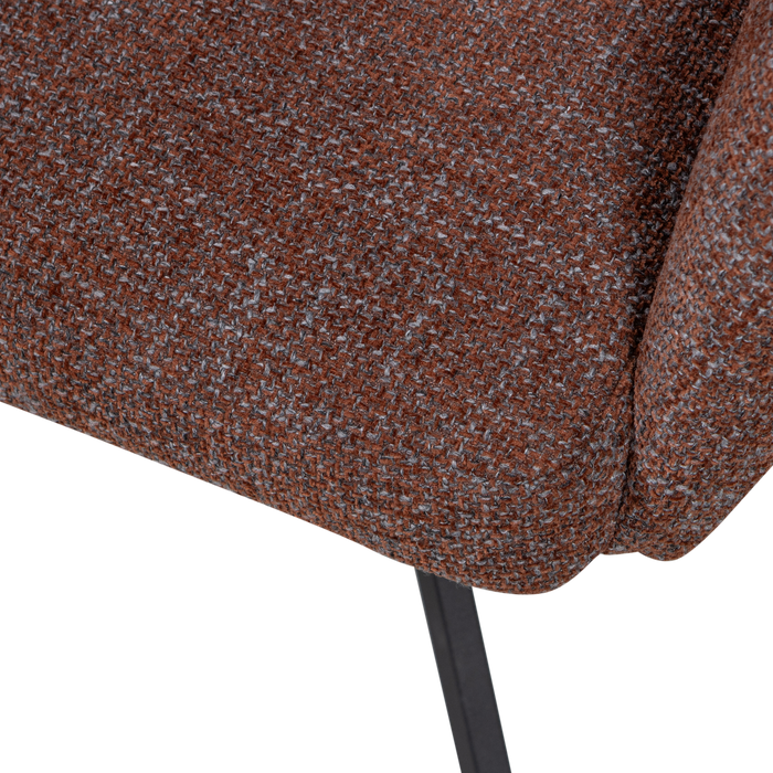 WOOOD Fenne Eetkamerstoelen - Polyester - Chestnut - Set van 6