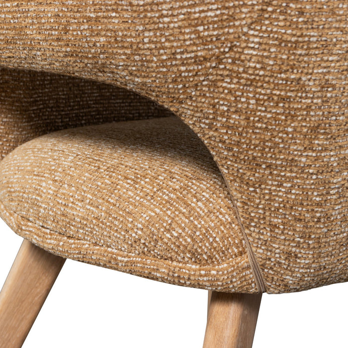 WOOOD Murat Eetkamerstoelen Houten Naturel Poot - Geel - Set van 6