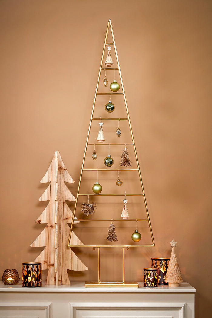 Mica Decorations Decoratie Kerstboom - L50 x B15 x H152 cm - Goud