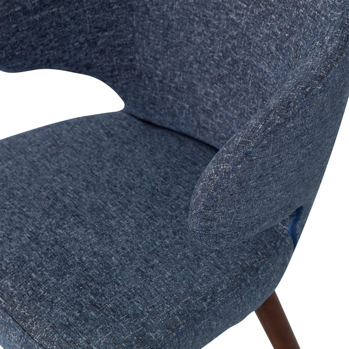 vtwonen Cape Eetkamerstoelen - Stof - Blauw - Set van 6