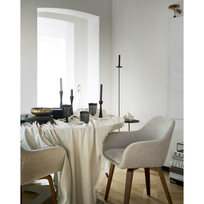 vtwonen Base Eetkamerstoelen - Velvet Melange - Zand - Set van 6