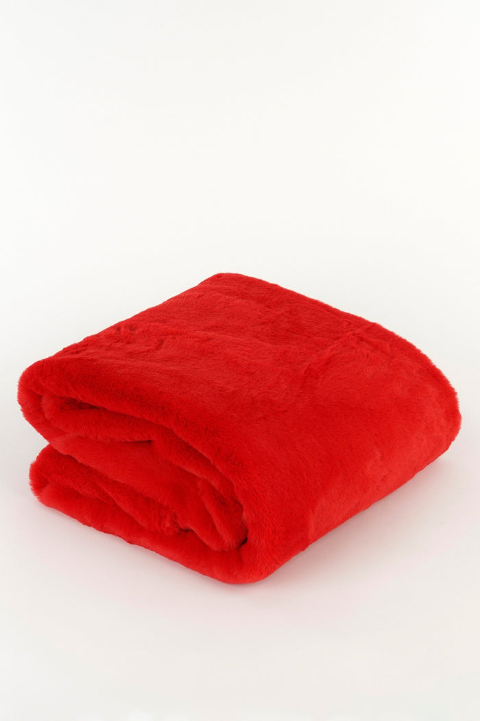 Mica Decorations Bronte Fleece Deken - L200 x B150 cm - Rood