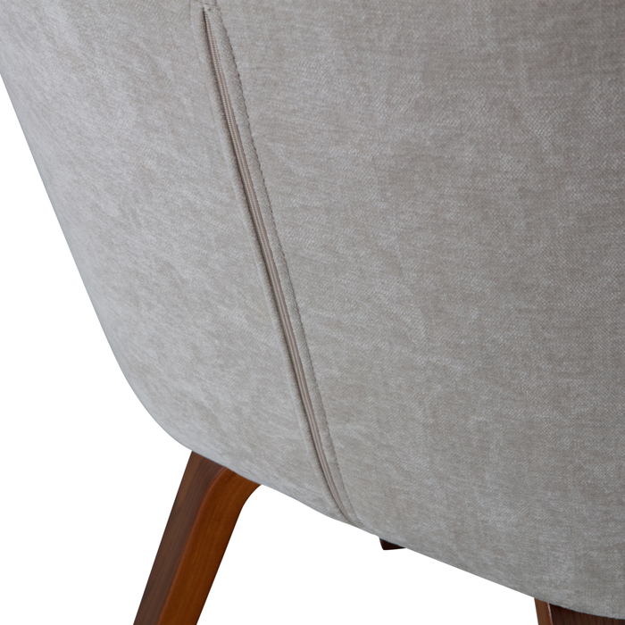 vtwonen Base Eetkamerstoelen - Velvet Melange - Zand - Set van 6