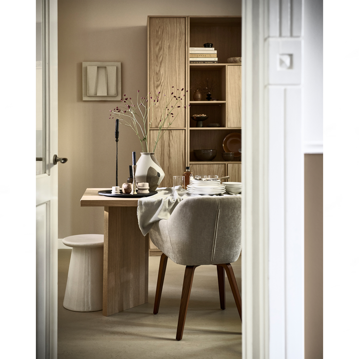 vtwonen Base Eetkamerstoelen - Velvet Melange - Zand - Set van 6