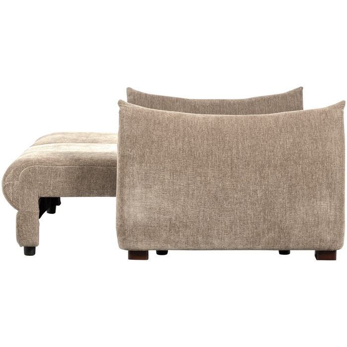 WOOOD Jonne 3-Zits Slaapbank - Chennile - Naturel - 92x233x105