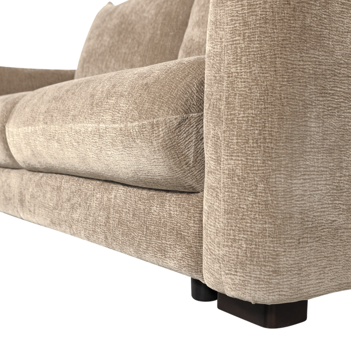 WOOOD Jonne 3-Zits Slaapbank - Chennile - Naturel - 92x233x105