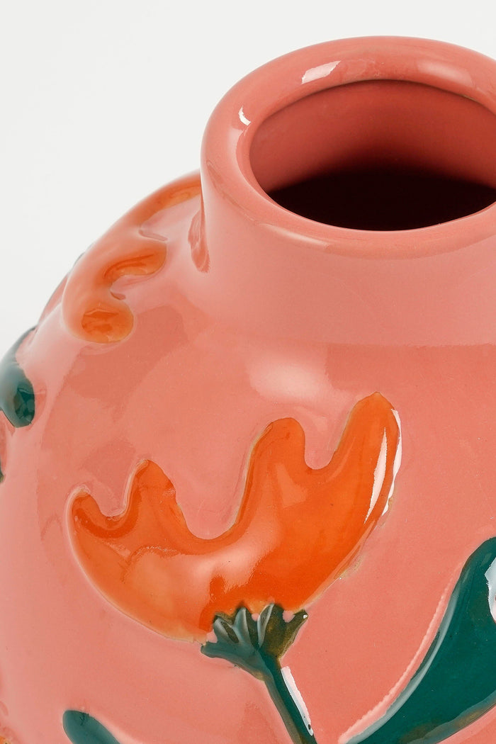 Mica Decorations Ava Vaas - H20 x Ø20 cm - Keramiek - Roze