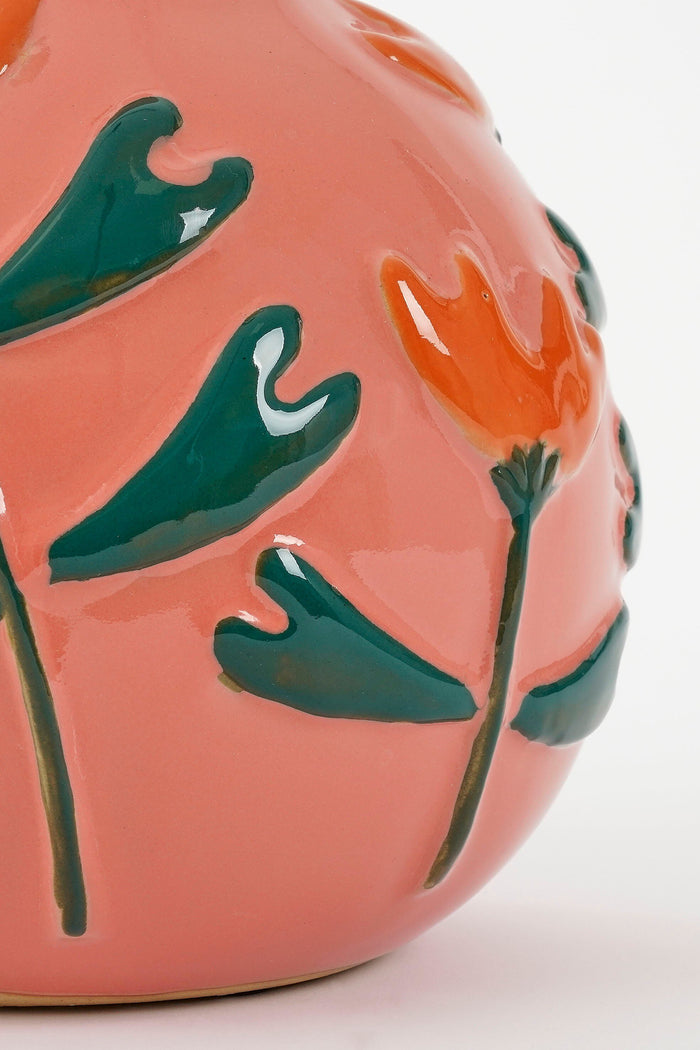 Mica Decorations Ava Vaas - H20 x Ø20 cm - Keramiek - Roze