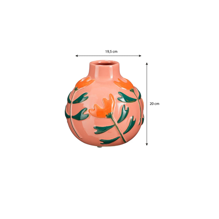 Mica Decorations Ava Vaas - H20 x Ø20 cm - Keramiek - Roze