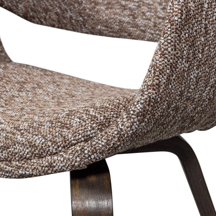 WOOOD Yossi Eetkamerstoelen Houten Bruine Poot - Bruin - Set van 6