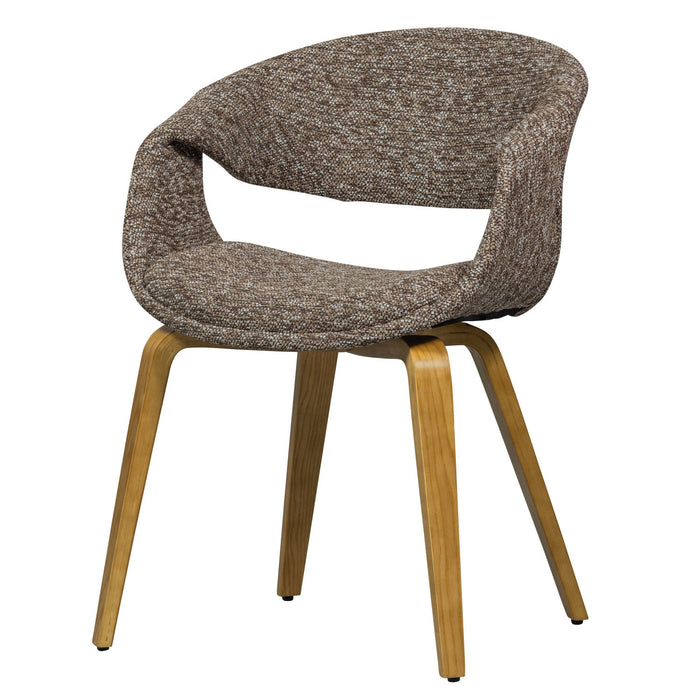 WOOOD Yossi Eetkamerstoelen Houten Naturel Poot - Bruin - Set van 6