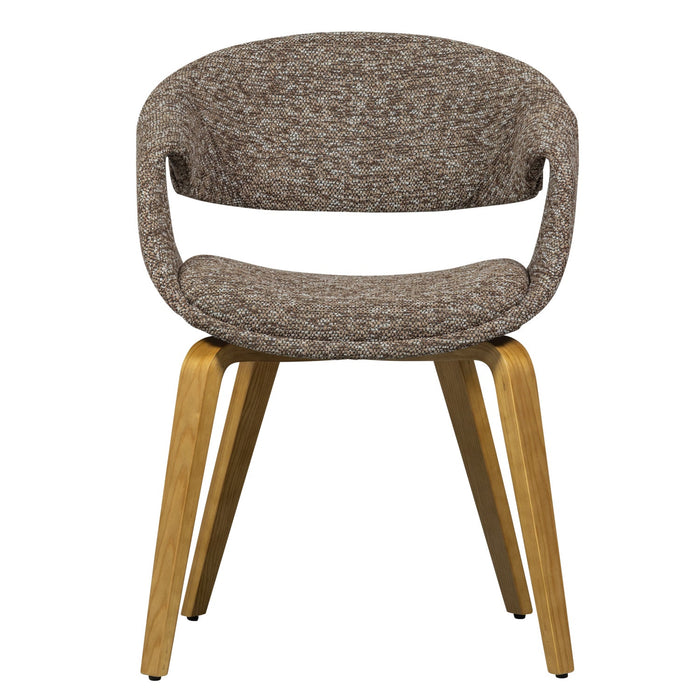WOOOD Yossi Eetkamerstoelen Houten Naturel Poot - Bruin - Set van 6