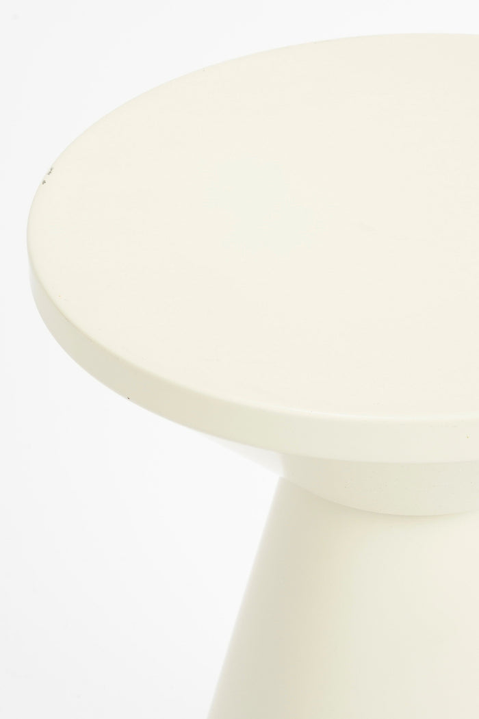 Mica Decorations Jim Bijzettafel - H45 x Ø31 cm - IJzer - Off-white