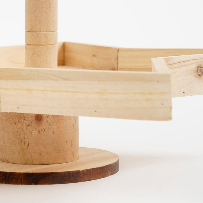 Mica Decorations Etagère - L30 x B29 x H52 cm - Dennenhout - Bruin