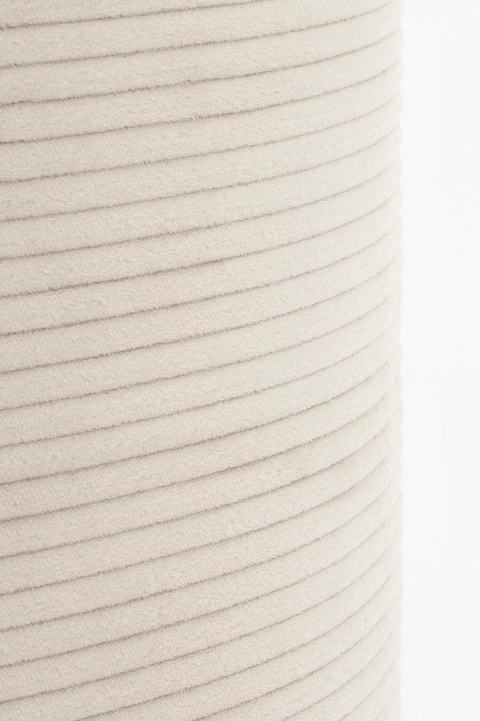 Mica Decorations Poef met Opbergruimte - H41 x Ø42 cm - Off-white