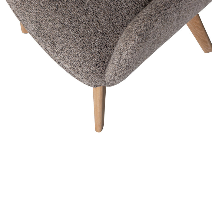 WOOOD Murat Eetkamerstoelen Houten Naturel Poot - Taupe - Set van 6