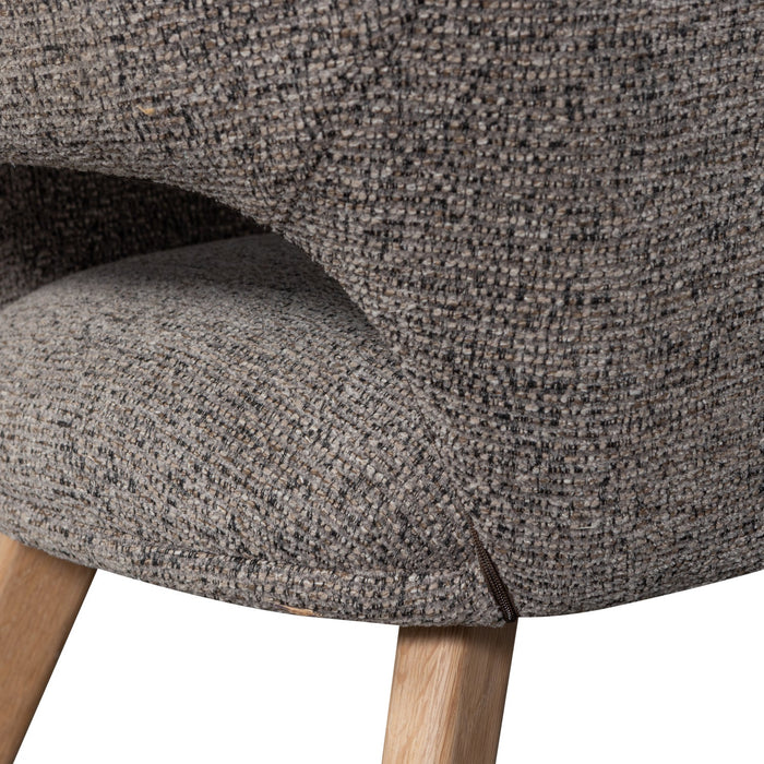 WOOOD Murat Eetkamerstoelen Houten Naturel Poot - Taupe - Set van 6