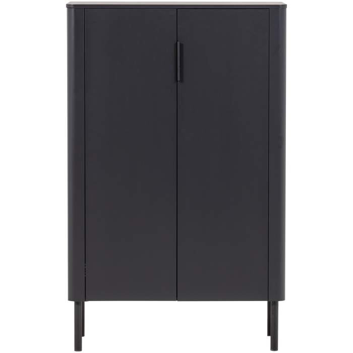 WOOOD Gunnar 2-Deurs Kast - Grenen - Matzwart -135x85x39