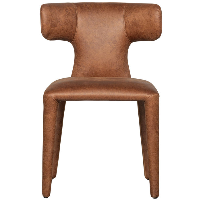 WOOOD Permit Eetkamerstoelen - Leerlook - Cognac - Set van 6