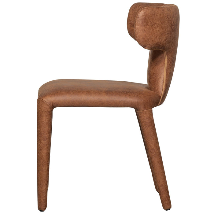 WOOOD Permit Eetkamerstoelen - Leerlook - Cognac - Set van 6