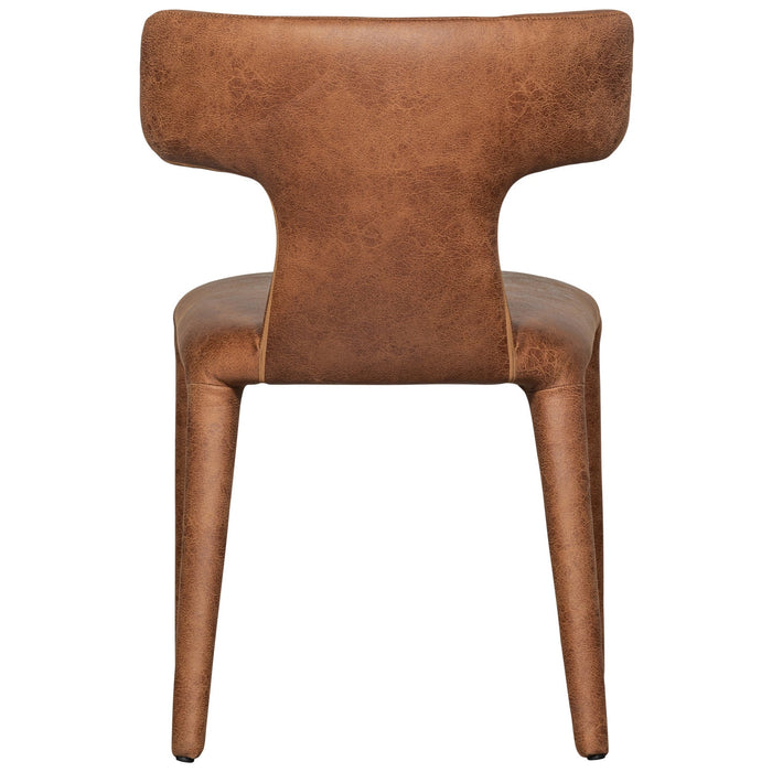 WOOOD Permit Eetkamerstoelen - Leerlook - Cognac - Set van 6