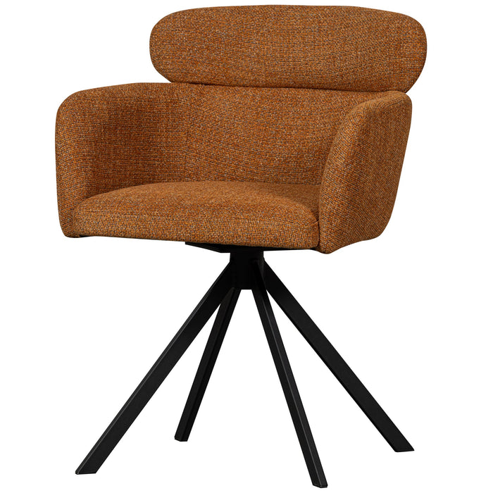 WOOOD Fenne Eetkamerstoelen - Polyester - Ginger - Set van 6