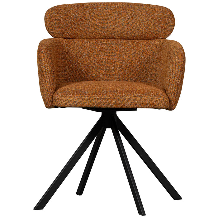 WOOOD Fenne Eetkamerstoelen - Polyester - Ginger - Set van 6