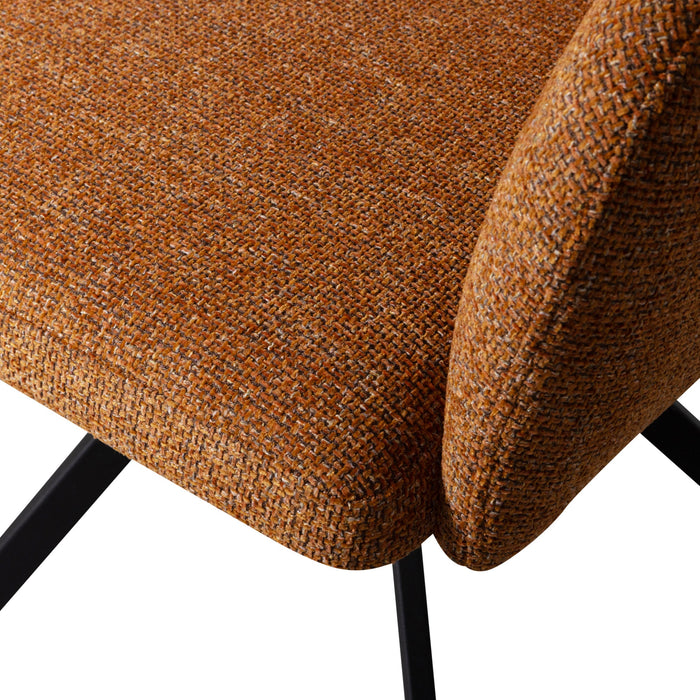 WOOOD Fenne Eetkamerstoelen - Polyester - Ginger - Set van 6