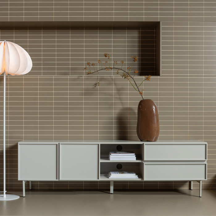 WOOOD Tours Tv Meubel 180 cm - Melamine| MDF - Zand - 51x180x42