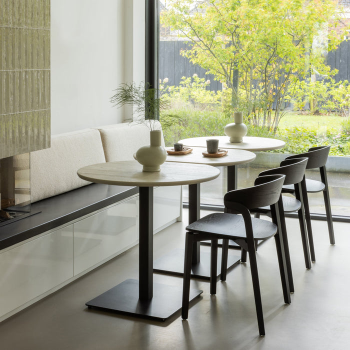 WOOOD Cras Eetkamerstoelen - Essenhout - Zwart - Set van 6