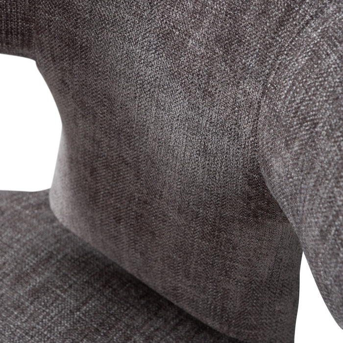 WOOOD Permit Eetkamerstoelen - Polyester - Espresso - Set van 6