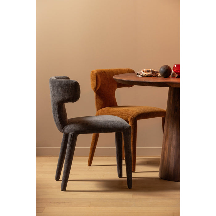 WOOOD Permit Eetkamerstoelen - Polyester - Espresso - Set van 6