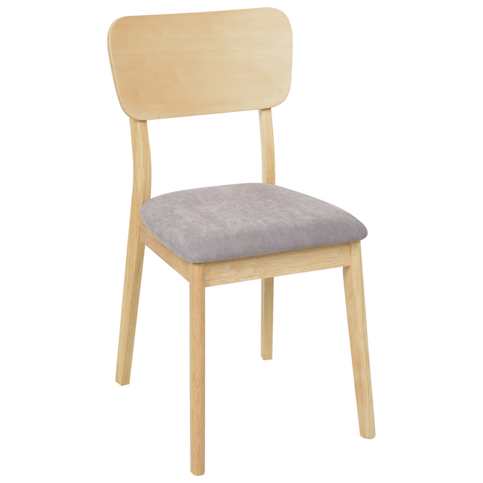 Beliani - MINIER - Eetkamerstoel set van 2 - Lichtgrijs - Hout